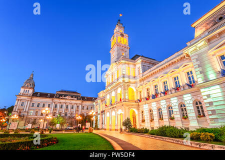 Arad, Romania: Administrative Palacein the cetral square, which today houses the City Hall of Arad. Stock Photo