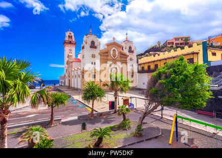 Candelaria, Tenerife, Canary Islands, Spain: Overview of the Basilica of Our Lady of Candelaria, Tenerife landmark Stock Photo