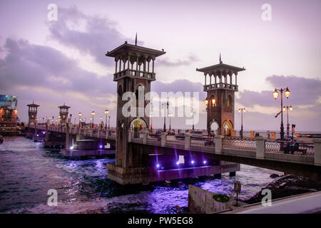 Stanly bridge in alexandria Stock Photo