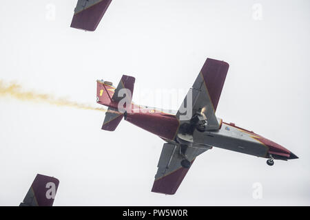 Madrid, Madrid, Spain. 12th Oct, 2018. Low pass of the jets in the ceremony of the Hispanic Day in Madrid. Credit: Celestino Arce Lavin/ZUMA Wire/Alamy Live News Stock Photo