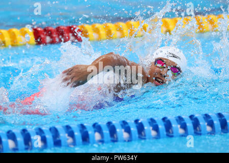 Amisa Kitano (JPN) OCTOBER 12, 2018 - Swimming : Mixed 4 000m Freestyle Relay S14 Time trial at GBK Aquatic Centre during the 3rd Asian Para Games in Jakarta, Indonesia. Credit: Yohei Osada/AFLO SPORT/Alamy Live News Stock Photo