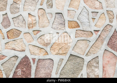 masonry stone wall rock construction pattern Stock Photo