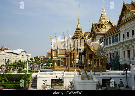 Aphornphimok Pavilion, Phra Thinang Aphorn Phimok Prasat, Chakri Maha Prasat, Boromphiman Mansion, Mittlerer Hof, Großer Koenigspalast von Bangkok, Stock Photo