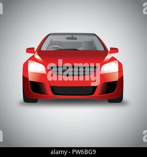 Vector sports red car front view Stock Vector Image & Art - Alamy