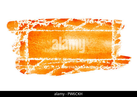 Orange hand drawn rectangle -  Background with space for text Stock Photo