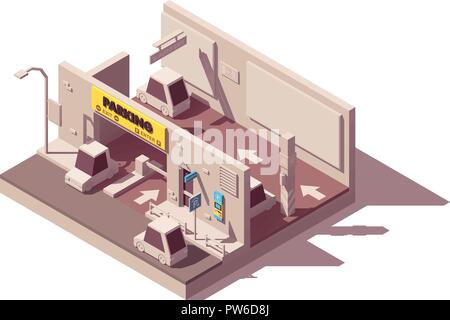 Vector multistorey car parking Stock Vector