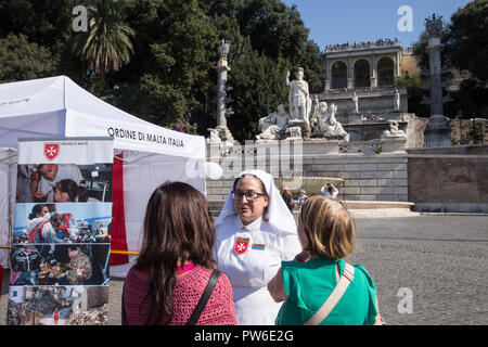 Roma, Italy. 13th Oct, 2018. First National Day of the Order of Malta dedicated to health and solidarity. Credit: Matteo Nardone/Pacific Press/Alamy Live News Stock Photo