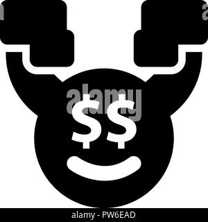 Money Template Solid Icon Isolated Stock Vector