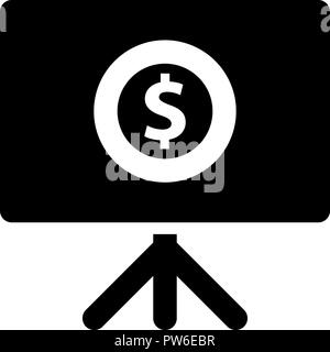 Money Template Solid Icon Isolated Stock Vector