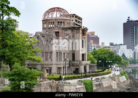 Hiroshima,Japan - JUNE 27 2017: Atomic Bomb Dome memorial building in Hiroshima,Japan Stock Photo