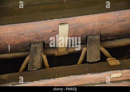 Giza, Cairo, Egypt - April 2018. Ancient Egypt Solar Boat of Giza. Stock Photo