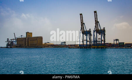 Port Sudan, Sudan - April 2018. View from the Yacht. Stock Photo