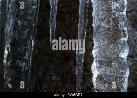 Formations of ice and snow near a river, Cold Stock Photo