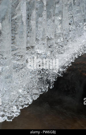 Formations of ice and snow near a river, Cold Stock Photo