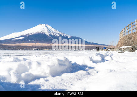 Mountain Fuji at Lake Yamanaka , Japan Stock Photo