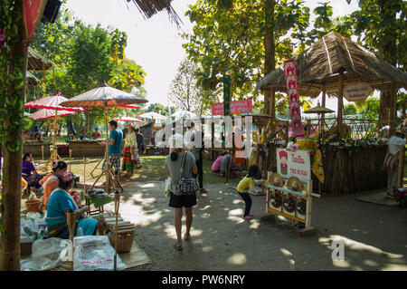 Chiang Rai, Thailand - December 11, 2017 : The Festival, The 10 Hill Tribe Ethnic groups within Mae Sai. Stock Photo