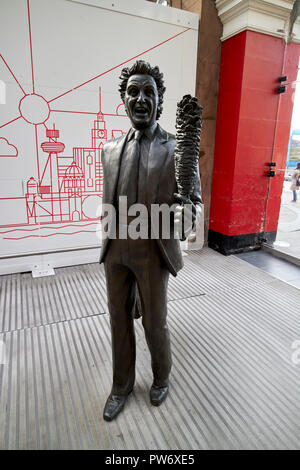 Ken Dodd statue at Lime Street station Liverpool Merseyside England UK