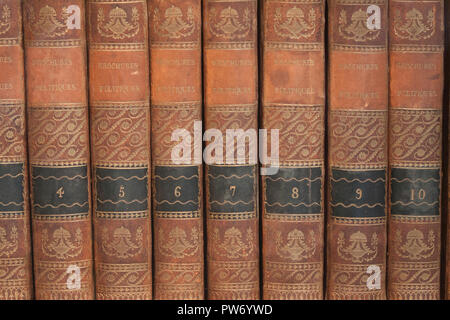 Antique books at a Paris bookstore Stock Photo