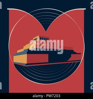 Mausoleum on red square in Moscow, Russia Stock Vector