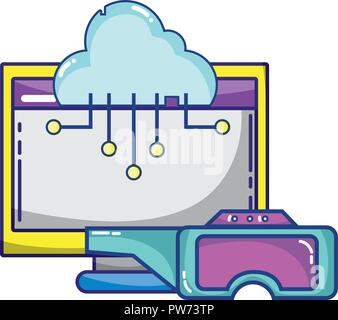 FPV goggles cartoons Stock Vector