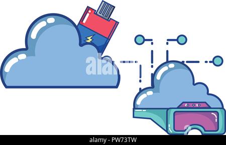 FPV goggles cartoons Stock Vector