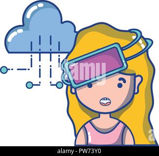 FPV goggles technology cartoons Stock Vector