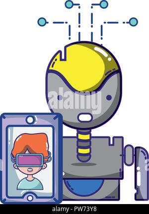 FPV goggles technology cartoons Stock Vector