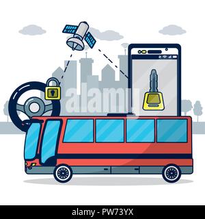 GPS tracking technology Stock Vector