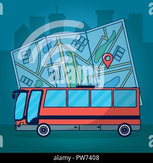 GPS tracking technology Stock Vector