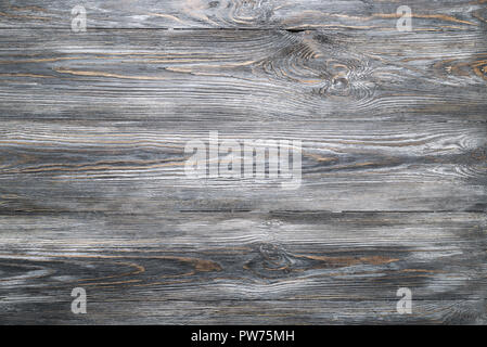 Texture of old wooden planks table. Rustic or shabby style. Gray wood background. Stock Photo