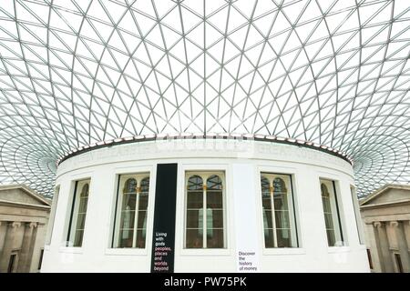 London, United Kingdom - January 31, 2018: The great court of the British museum in London Stock Photo
