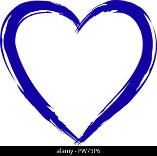 Painted Heart hand drawn sketch stock vector Stock Vector