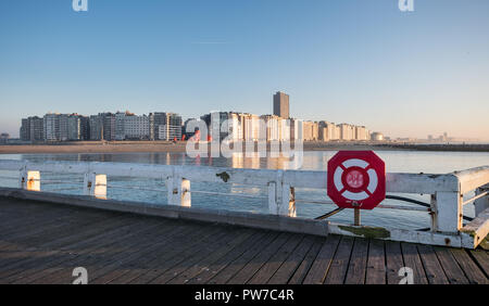 Panoramic view on the skyline of Ostend Stock Photo