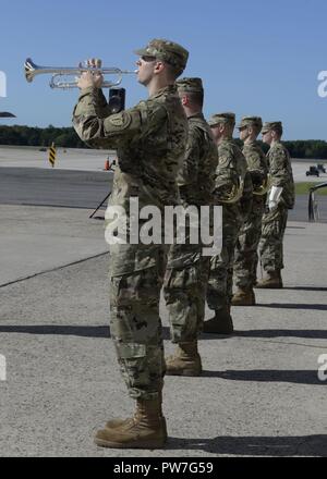 The 39th Army Band performed during the adjutant general change of command ceremony Sept. 23, 2017 at Pease Air National Guard Base, N.H. Brig. Gen. David Mikolaities assumes duties as the Adjutant General, New Hampshire National Guard from Maj. Gen. William Reddel. (New Hampshire National Guard Stock Photo