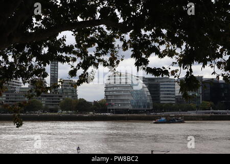 City Hall View from Tower of London Stock Photo