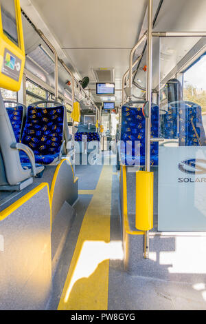 Solaris Urbino bus interior Stock Photo - Alamy