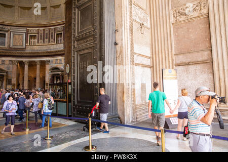 The Pantheon building entrance in Rome,Lazio,Italy Stock Photo