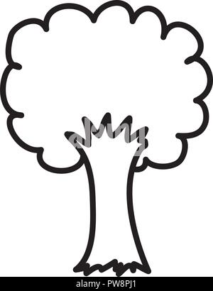 clipart tree black and white