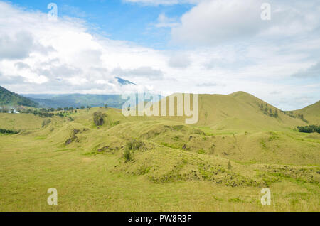 Landscape view of Kawah Wurung in Bondowoso, near Mount Ijen, Banyuwangi, East Java, Indonesia Stock Photo