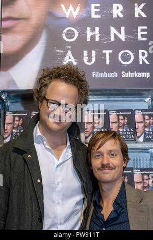 FRANKFURT AM MAIN, Germany - October 13 2018: Florian Henckel von Donnersmarck and Tom Schilling at 70th Frankfurt Book Fair / Buchmesse Frankfurt Credit: Markus Wissmann/Alamy Live News Stock Photo