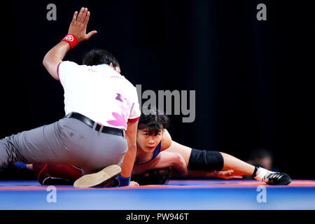 Buenos Aires, Argentina. 13th Oct, 2018. Nonoka Ozaki (JPN) Wrestling : Women's 57kg Freestyle during Buenos Aires 2018 Youth Olympic Games at Youth Olympic Park in Buenos Aires, Argentina . Credit: Naoki Nishimura/AFLO SPORT/Alamy Live News Stock Photo