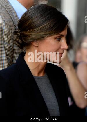 REYES MALLORCA RIADA INUNDACIONES   LETIZIA ORTIZ ROCASOLANO;LETIZIA ORTIZ;  13/10/2018   Spanish King Felipe VI and Queen Letizia visit Sant LLorenc des Cardassar devastated by flash floods . Sant LLorenc des Cardassar. Mallorca, Spain, 12-10-2018    888/CordonPress Stock Photo