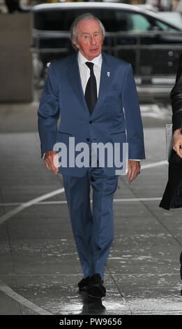 London, UK, Oct 14th 2018: Sir Jackie Stewart seen arriving for the BBC Andrew Marr show at the BBC studios in London. Credit: WFPA/Alamy Live News Stock Photo
