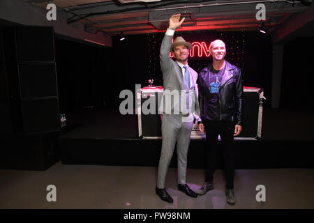 London, UK. 14 October 2018. Iconic 80’s band Bros celebrating the DVD release of their documentary ‘Bros: After The Screaming Stops’ with an exclusive signing event held at hmv’s flagship 363 Oxford Street store this coming Sunday 14th October 2018. Credit: Picture Capital/Alamy Live News Stock Photo