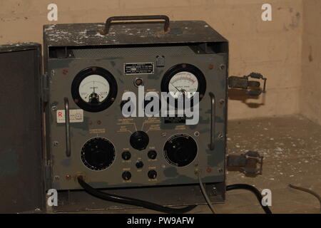 Echoes of the Cold War - Military Field Communications Meter. Stock Photo