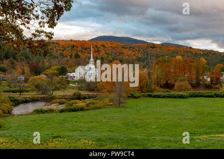Beautiful Church in Stowe, Vermont Stock Photo