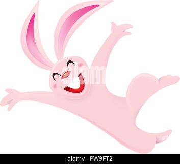 Easter day vector with a cute rabbit. Isolated. Stock Vector