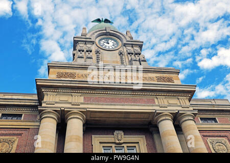 The Lake County Courthouse in downtown Painesville, Ohio, USA is an example of eccentric beaux-arts architectural style. Stock Photo