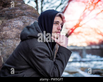 Portrait Young Man Hoodie Posing Outdoor Stock Photo 1202777629 |  Shutterstock