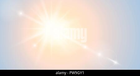 bright sunshine beautiful abstract sunny background vector illustration EPS10 Stock Vector